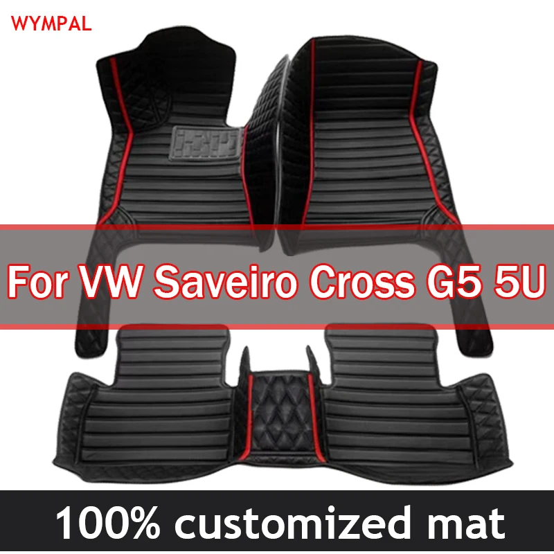 Custom Fit Automotive Car Floor Mats For VW Saveiro Cross G5 5U 2009~2017 Luxury Leather Men Women Full Coverage