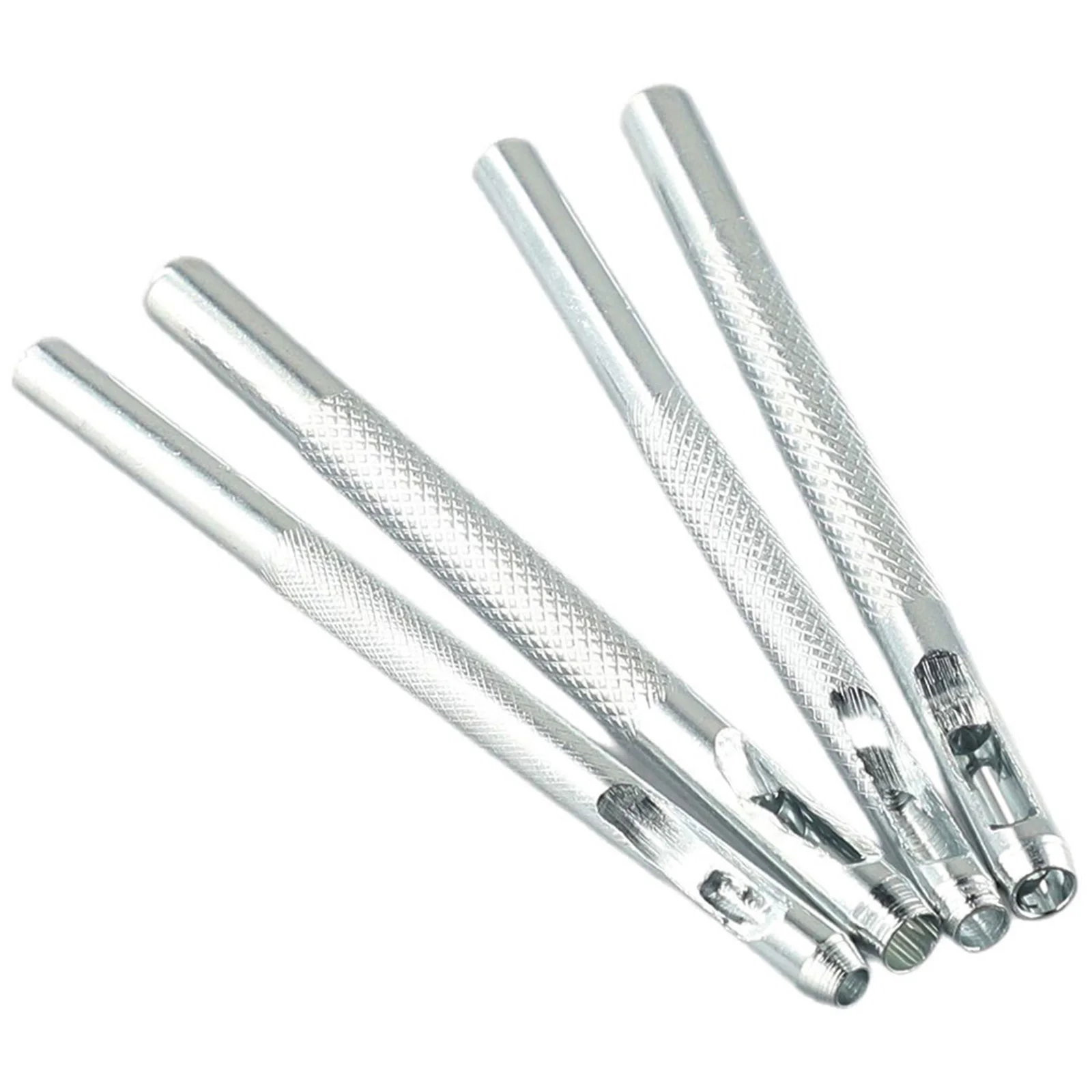 4pcs Steel Round Mouth Belt Hole Punchers Silver Belt Watch Band Hollow DIY Tools Hand Tools 2.5mm/3mm/3.5mm/4mm