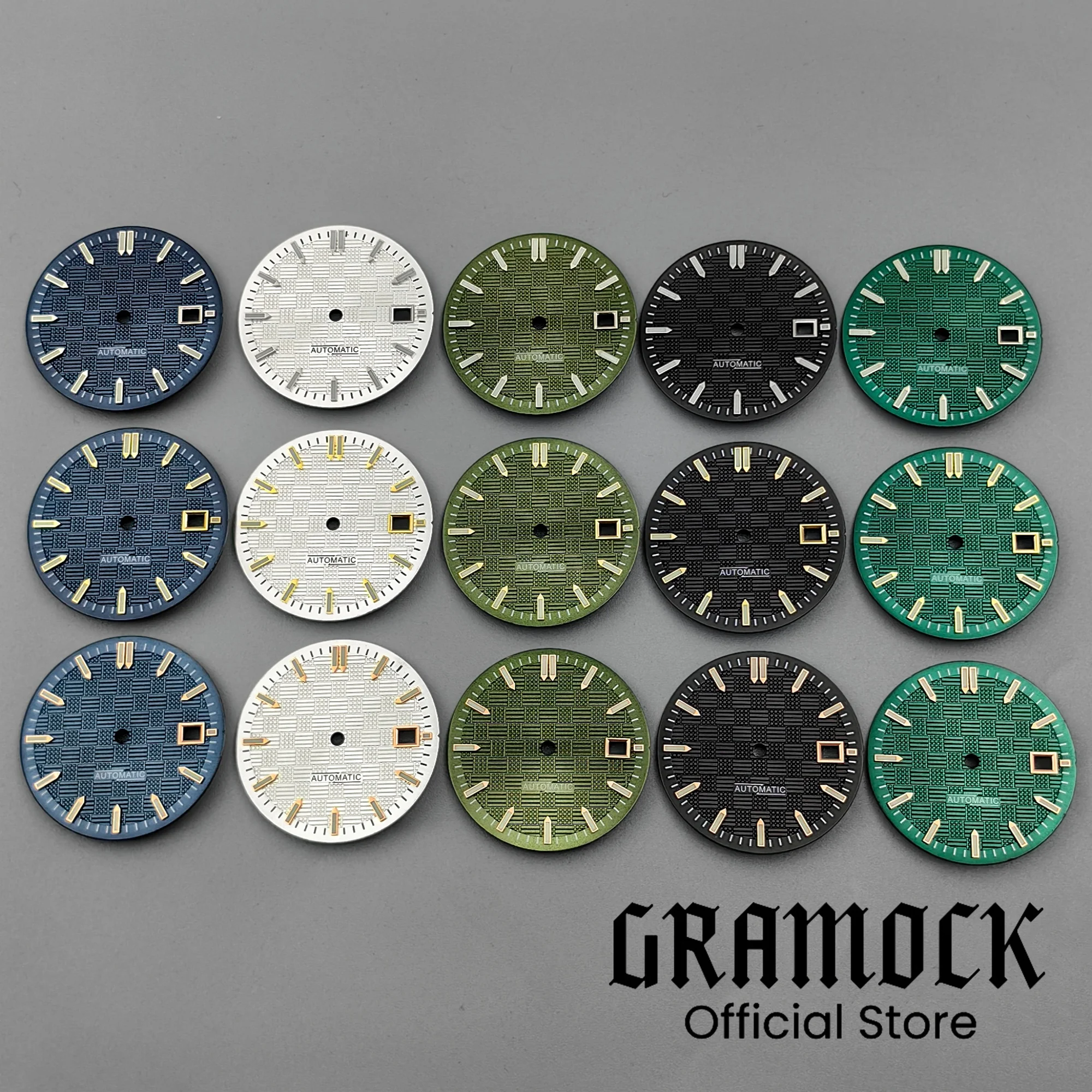 No logo 31mm Luminous Face Black Blue Green Silver White Texture Engineer Watch Dial For NH35 NH36 Men Watch Accessories Parts