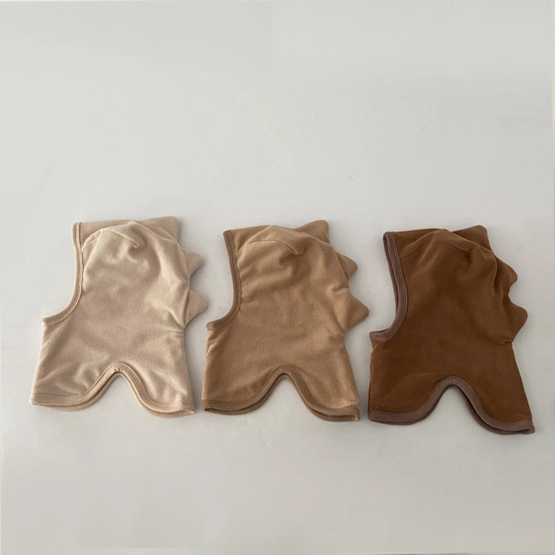 

Зимняя детская толстовка с динозавром, шапка на шею, теплая шаль, милый плюшевый головной убор для малышей, капот 6-36 м, детская защита ушей, цельный шарф, шапка