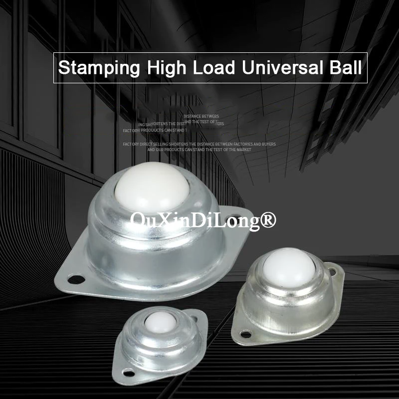 10PCS Precision Conveying Casters Bull's Eye Wheel Bearing Conveyor Universal Wheels Carbon Steel/Nylon/304 Stainless Steel Ball