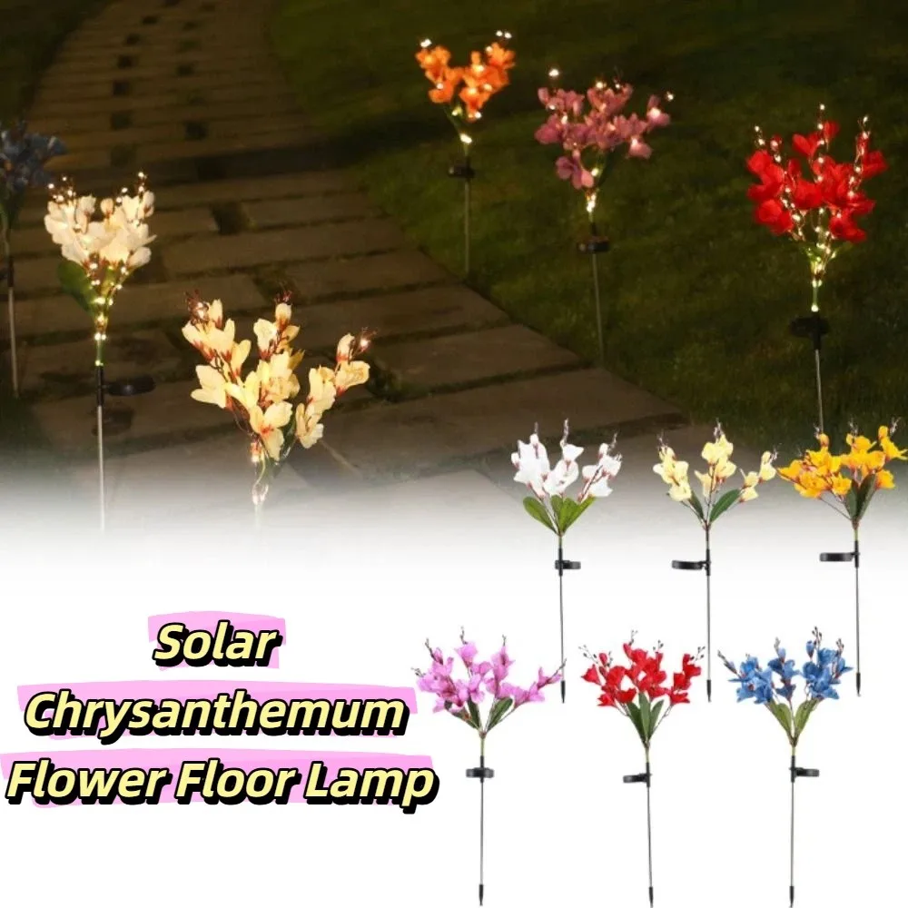Solar Powered Solar Powered LED Garden Lights LED Lights Magnolia Flower Design Solar Garden Decor Waterproof