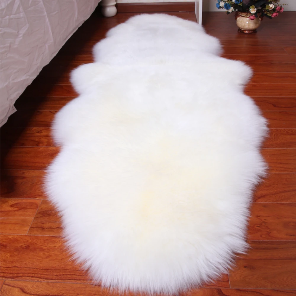 

WOOL sheepskin carpet bedroom carpets bed rug white livingroom carpet tatami mat sofa cushion sheepskin white wool fur Rugs