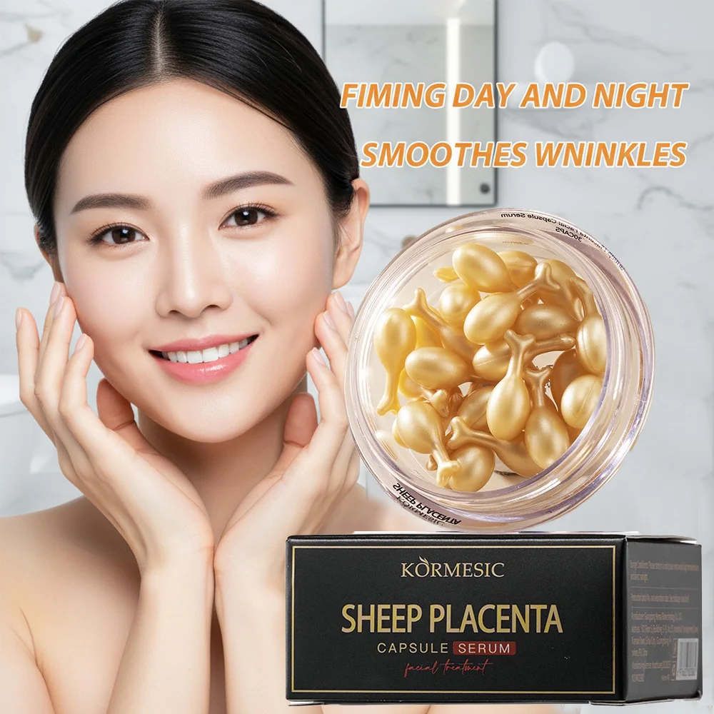 30/90/300PCS Lamb Placenta Collagen Facial Care Capsules, Essence, Acne Removal, Wrinkle Reduction, Firming, Brighting Products