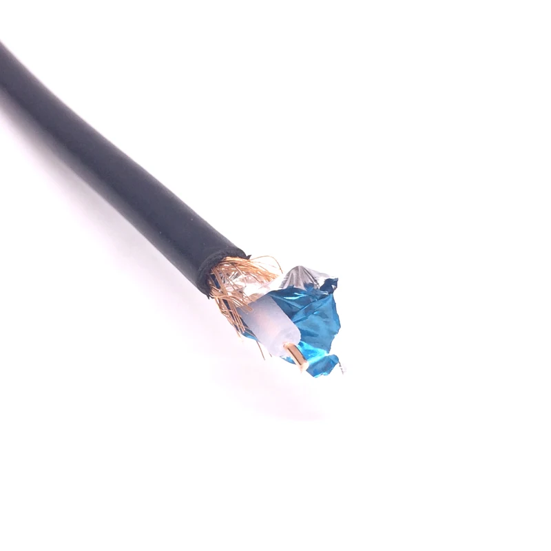 Cable coaxial RG58U de 10 metros, Cable negro de 5mm, 50 Ohm, 30 pies, Conector de crimpado, envío rápido