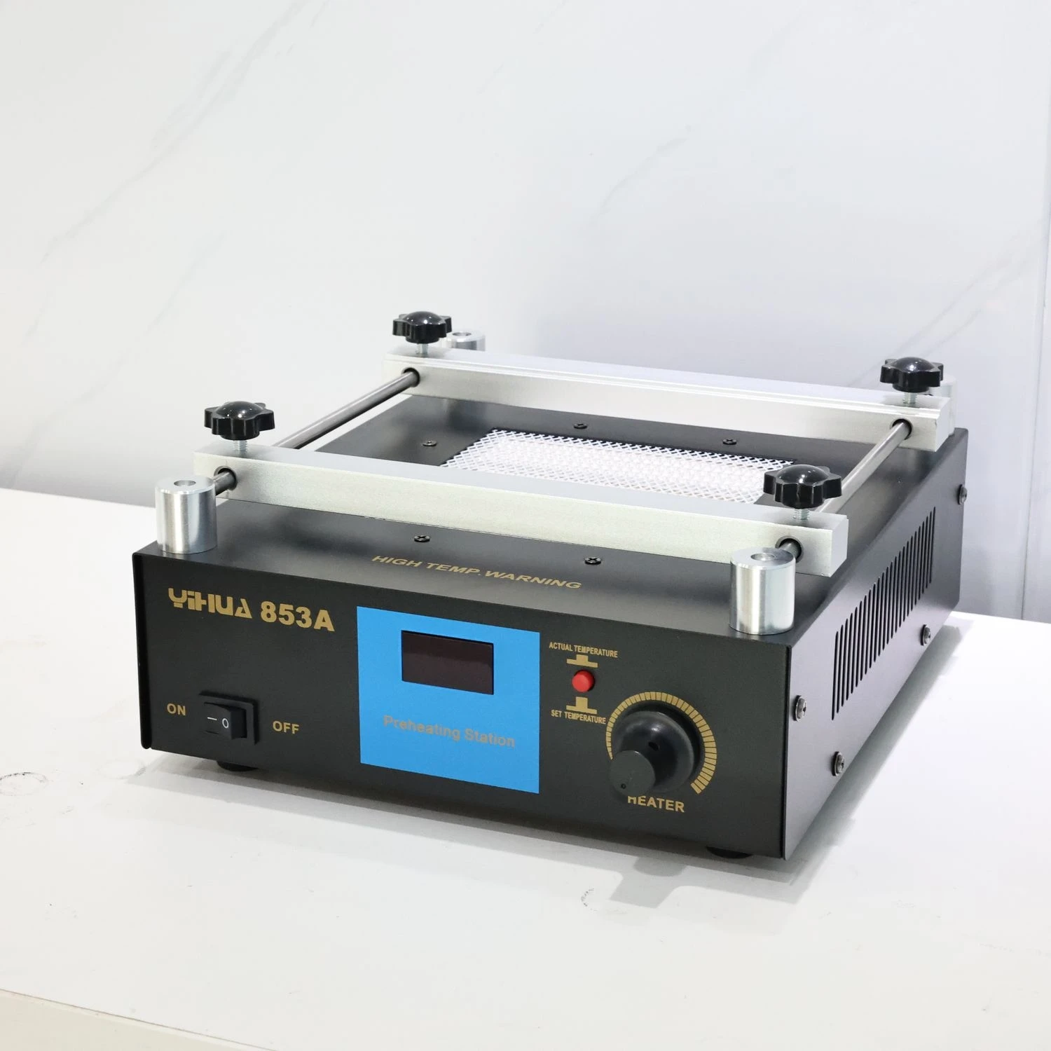 

YIHUA 853A SMD BGA Rework Soldering Station Preheating Desoldering Welding Tools PCB Holder Rework Soldering Station Bottom Heat
