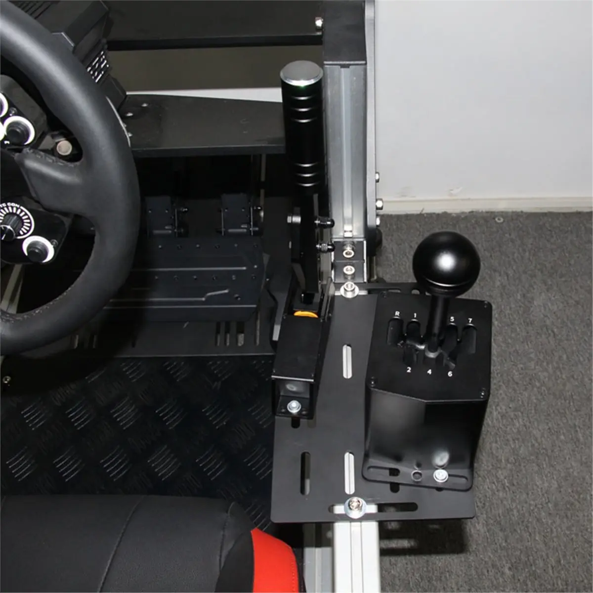 A64I Racing Simulator Aluminum Profile Bracket for HBP Handbrake Gear Shifter Lever Adapter Plate