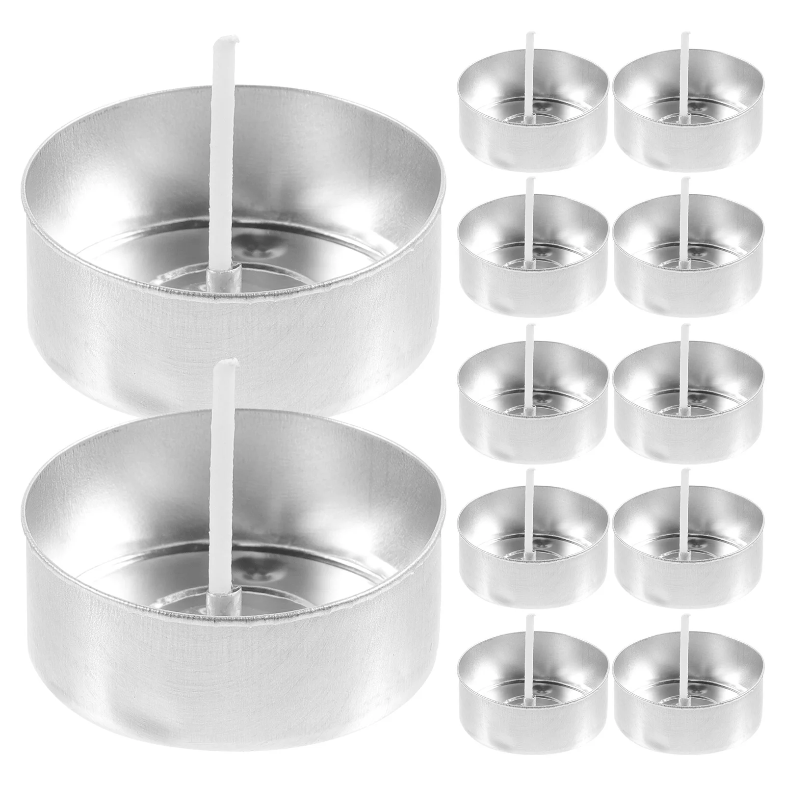 Soporte para luz de té, tarros de estaño para hacer recipientes de mecha, velas de aluminio vacías pequeñas