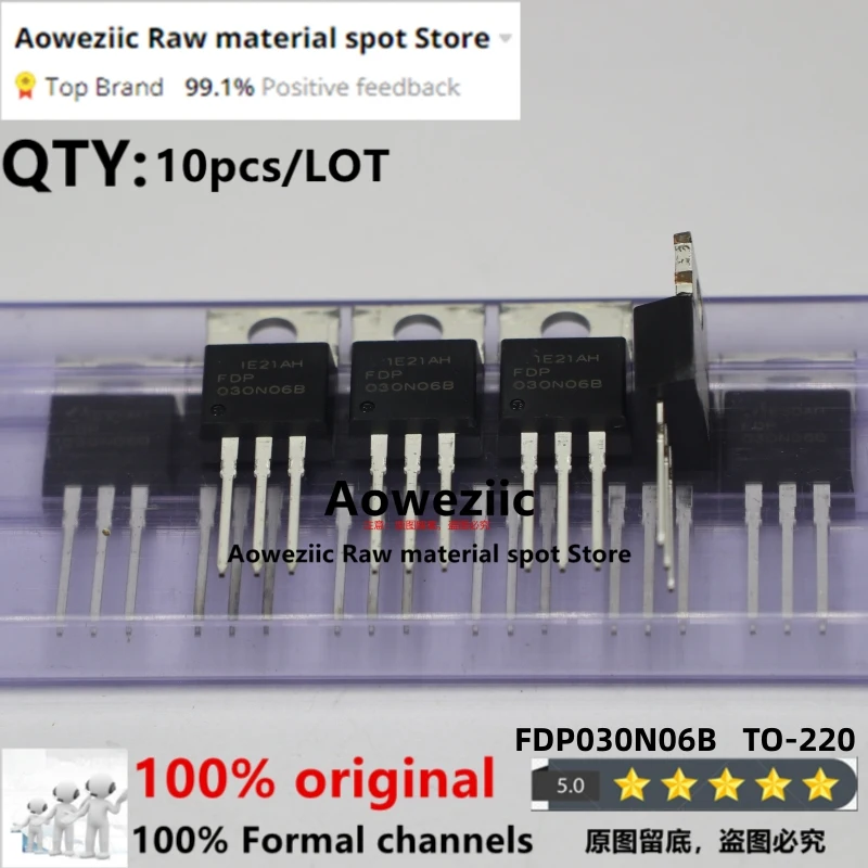 

Aoweziic 100% New Imported Original FDP030N06B 030N06B TO-220 MOSFET N-channel 195A 60V