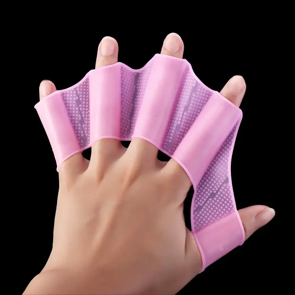 Silikon Schwimmen Training Finger Tragen Frosch Typ Schwimmen Pool Paddel Finger Schwimmhäute Hand Finger Fin Hand Web Schwimmen Flossen – Detail 8