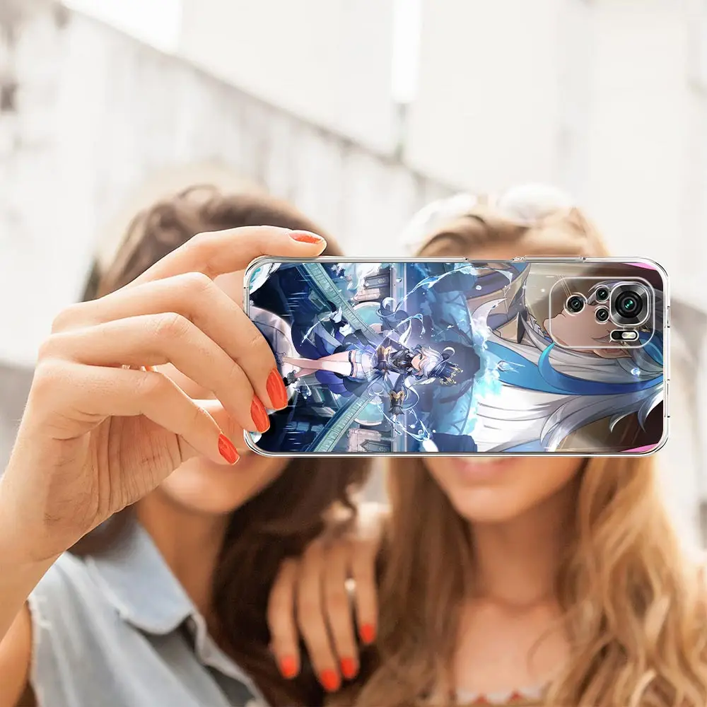Phone Case For Xiaomi Redmi Note 13 12 5G 9S 9 8 10 11 Pro Plus 4G 9T 13C 12C10C 9C 9A 7 Clear Cover Genshin Impact Wanderer