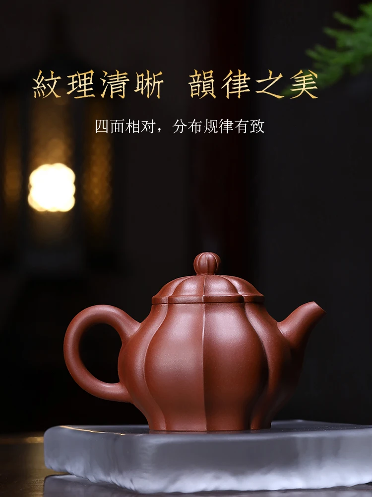 

Yixing Real Purple Sand Clay Zisha Teapot Set Antique Famous Wu Fengli Pure Full Hand Luxury Classical Kung Fu Tea Set