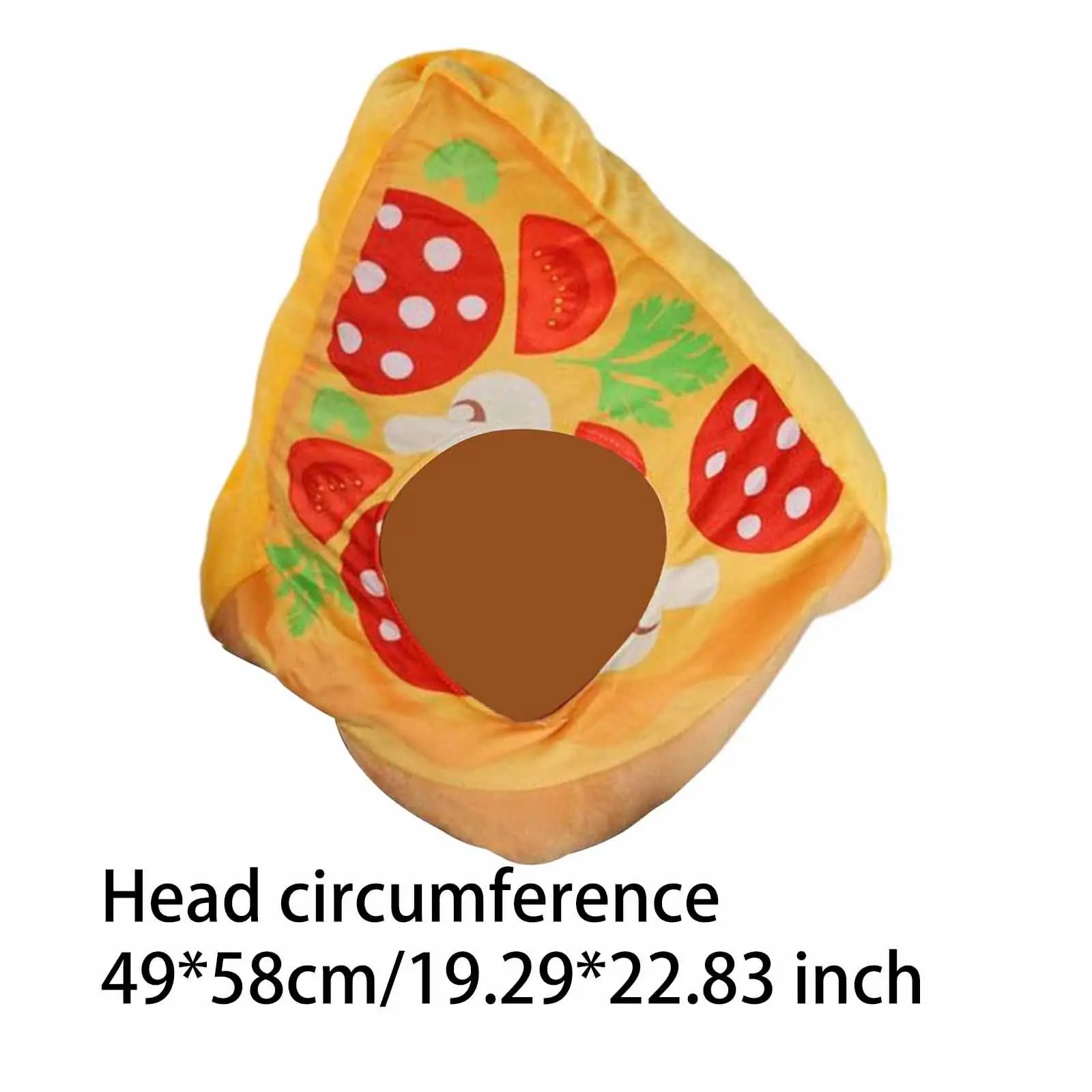 Pizza-förmiger Hut, bequem, bezaubernd, Neuheitsgeschenke, Cartoon für Cosplay-Kostüme