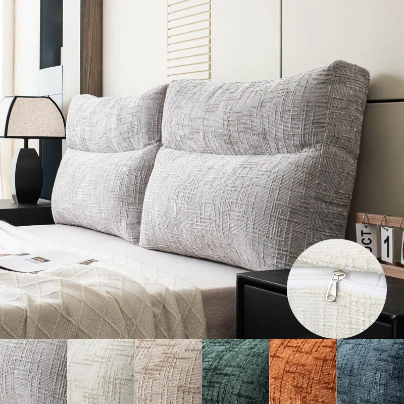 

PP Cotton Filled Backrest Reading Backrest Back Support Long Pillow Suitable for Sofa Bedroom Waist Protection Pillow Detachable