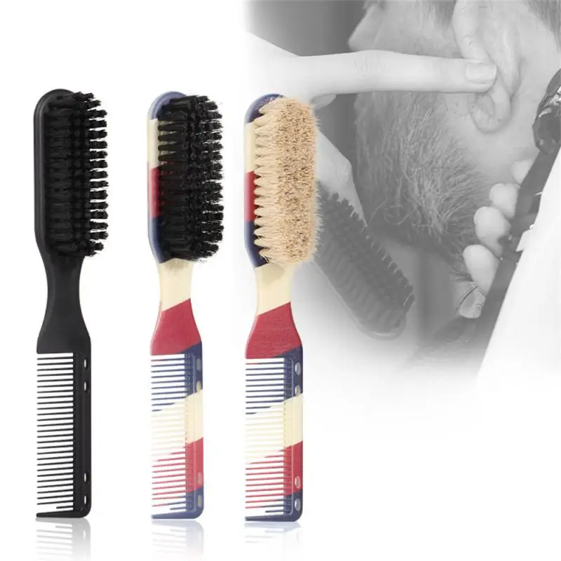 Men's Professional Barber Shaving Beard Brush Removal Neck Dusting Horse Hairbrush Face Mustache Salon Cleaning Styling Tools