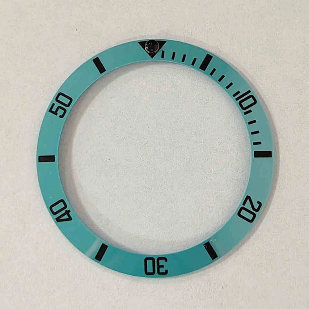 38mm Lake Blue Watch Bezel Ceramic Insert Ring Inner Diameter 30.5mm Oblique Bezel Watch Accessories