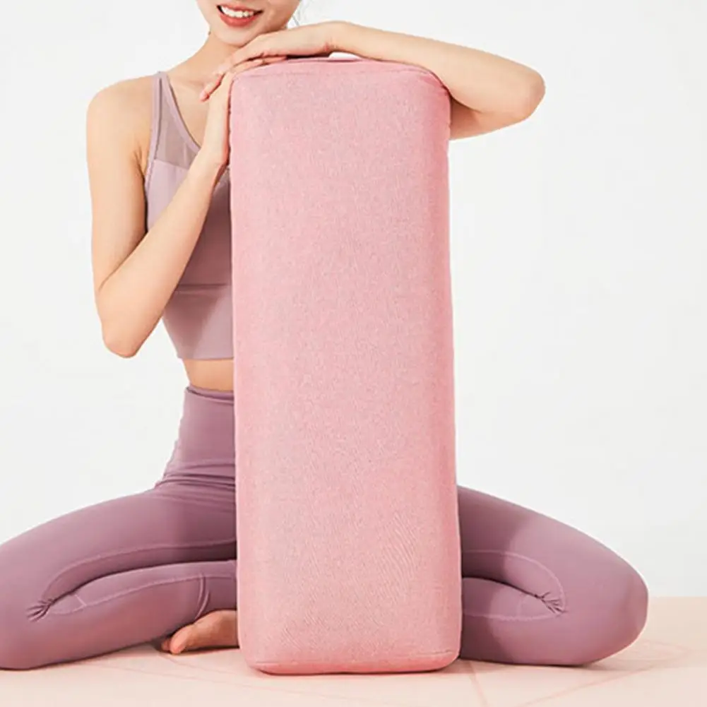 Yoga Bolster Soft Washable Polyester Anti-deformed Lightweight Removable Cover Rectangular Portable Yoga Bolster For Sporting