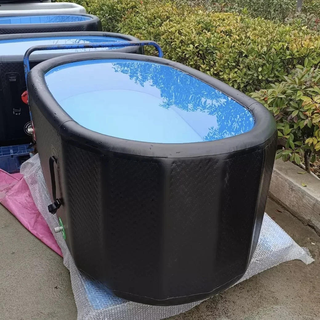 Direct Selling Durable PVC Luxury Portable Inflatable Ice Bath Tub Cold Plunge Barrel Recovery Tub Ready-to-Assemble 3-Person