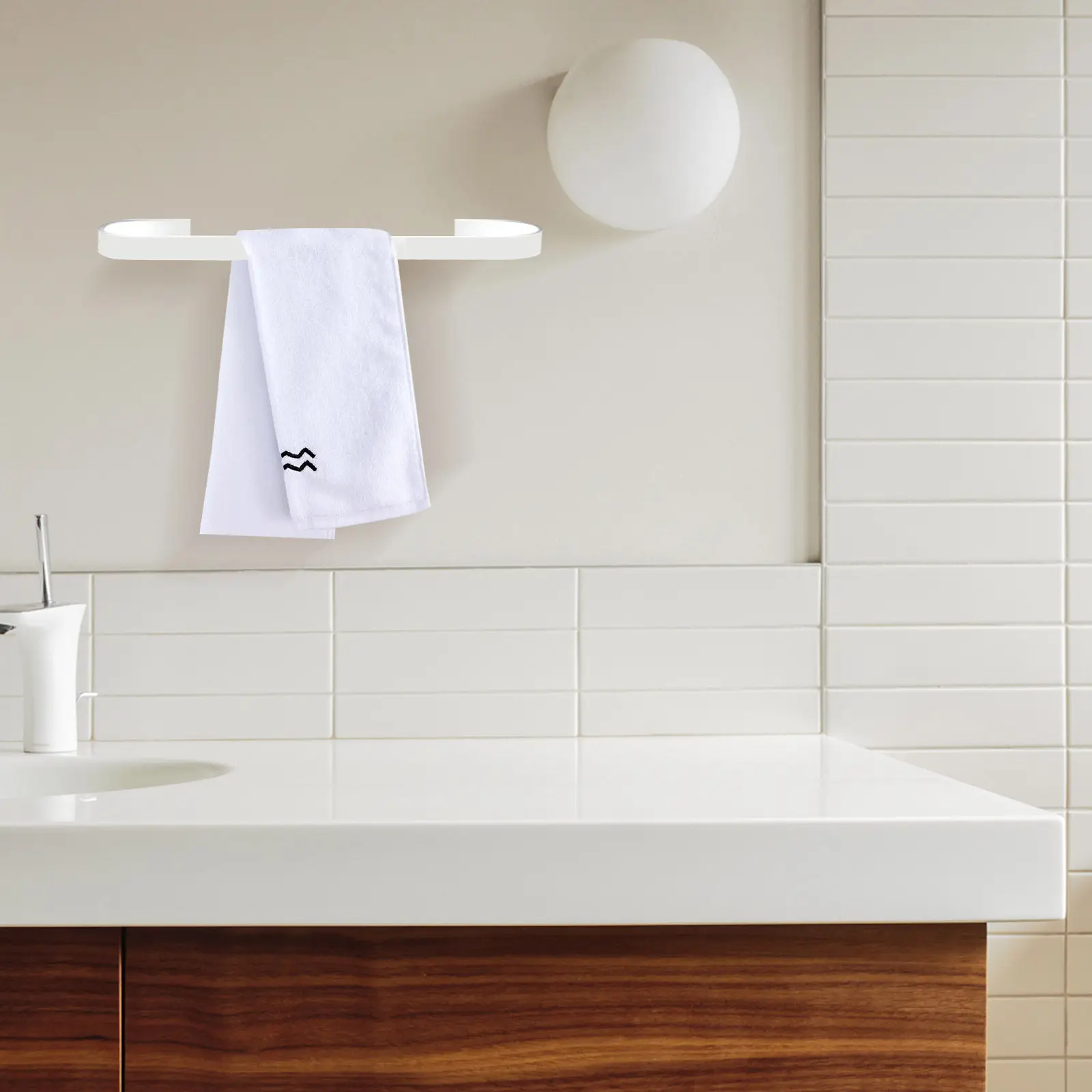1Set Space Aluminium Towel Rack Bathroom Vintage Style Sturdy Wall Mounted Towel Holder Practical Storage Organizer