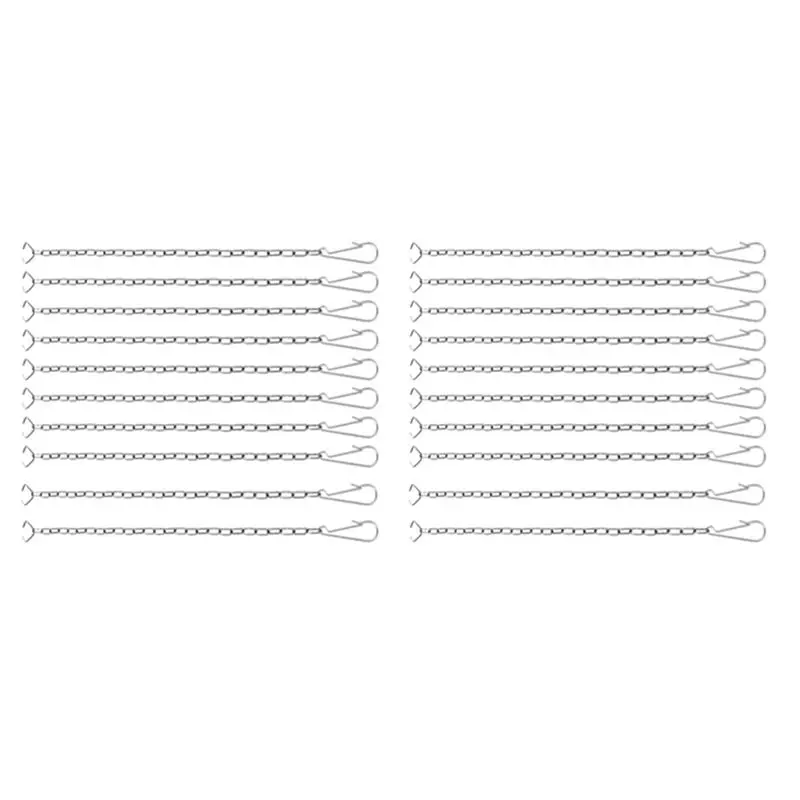 20 Pieces Toilet Handle Chain Stainless Steel Toilet Flapper Lift Chain Replacement Fits Most Toilet Flappers
