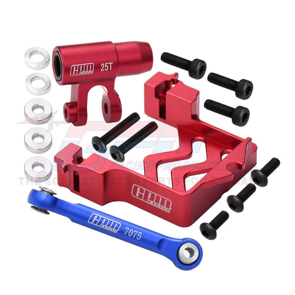 GPM معدن 7075 سبيكة سيرفو جبل دعم 25T ذراع مؤازر ل Traxxas 1/5 X-MAXX 6S 8S 4WD شاحنة كبيرة RC قطع غيار السيارات