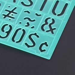 4pcs Alphabetic Rulers Graffiti Templates Safe Plastic Children Drawing Stencils Colorful Design Fun Learning Tool