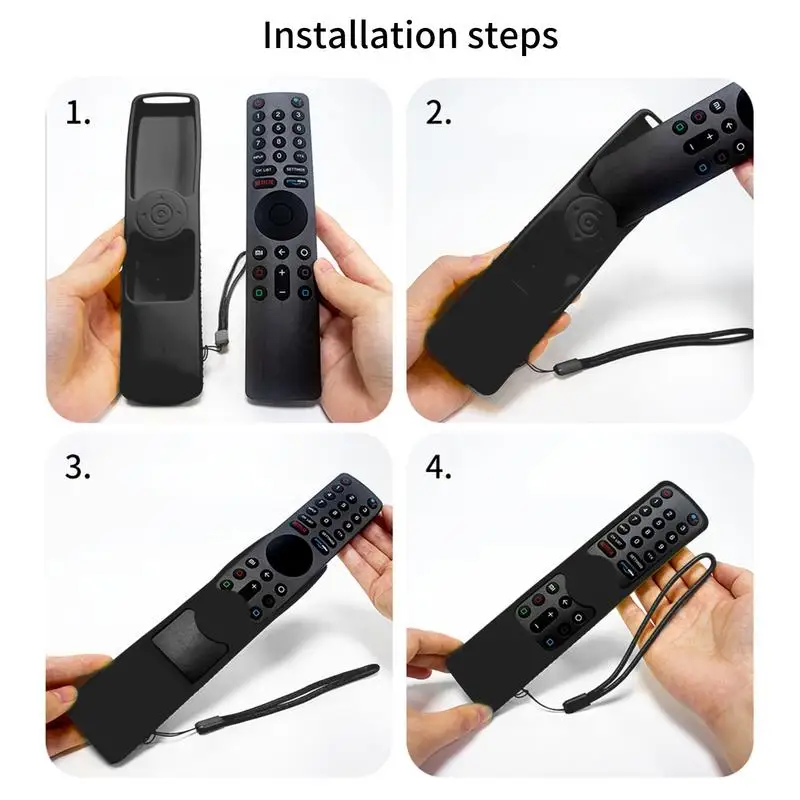 TV Stick Silicone Case With Anti-Lost Lanyard Protection Shockproof For 4S XMRM-010 X10 Smart Remote Control Protective Cover