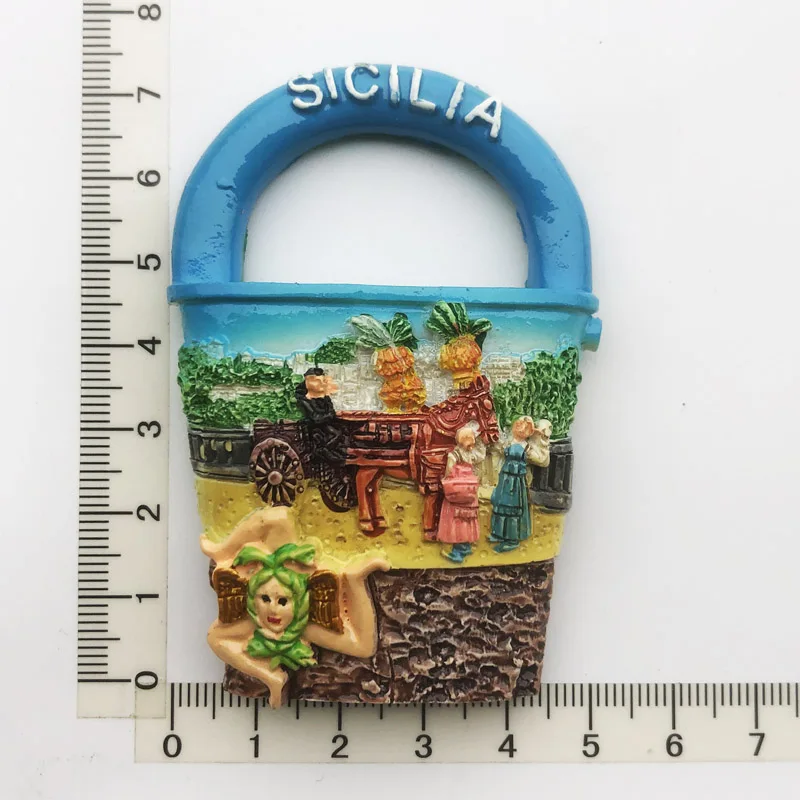 

Сицилийский магнит на холодильник, Искусственный ландшафт, туристическое украшение