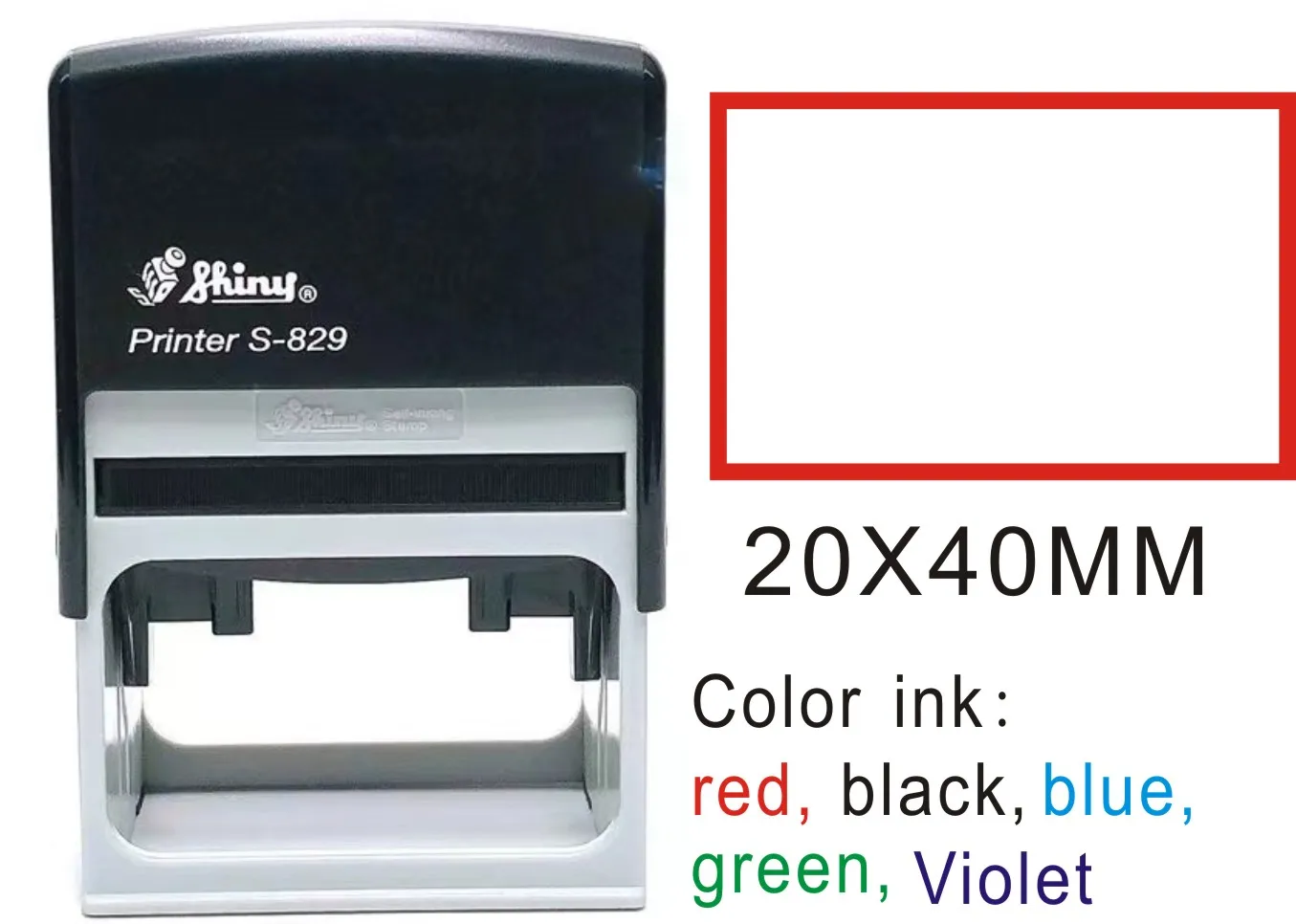 شعار مستطيل مصنوع حسب الطلب من ماركة تايوان شيلي الأصلية، ختم الحبر الخلفي، نوع الضغط التلقائي مع ختم خاص قابل للطي بزيت الطباعة