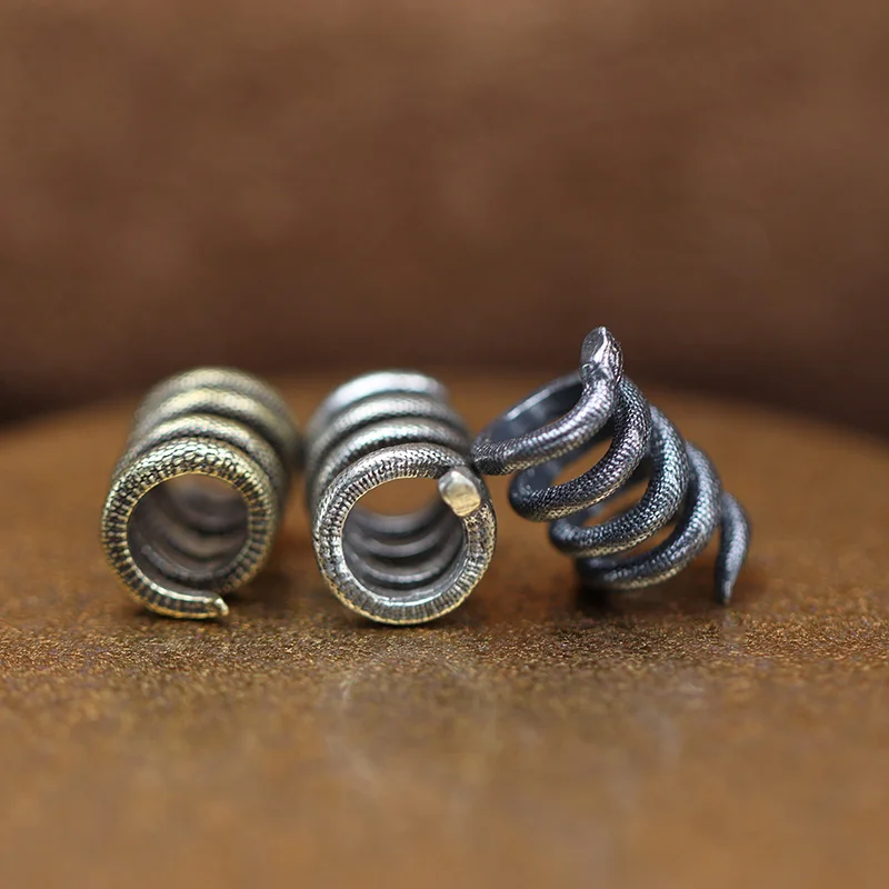 بيثون الأفعى النحاس سكين الخرز DIY EDC Paracord المنسوجة الحبل مظلة خارجية حبل أساور المعلقات مجوهرات اكسسوارات #2