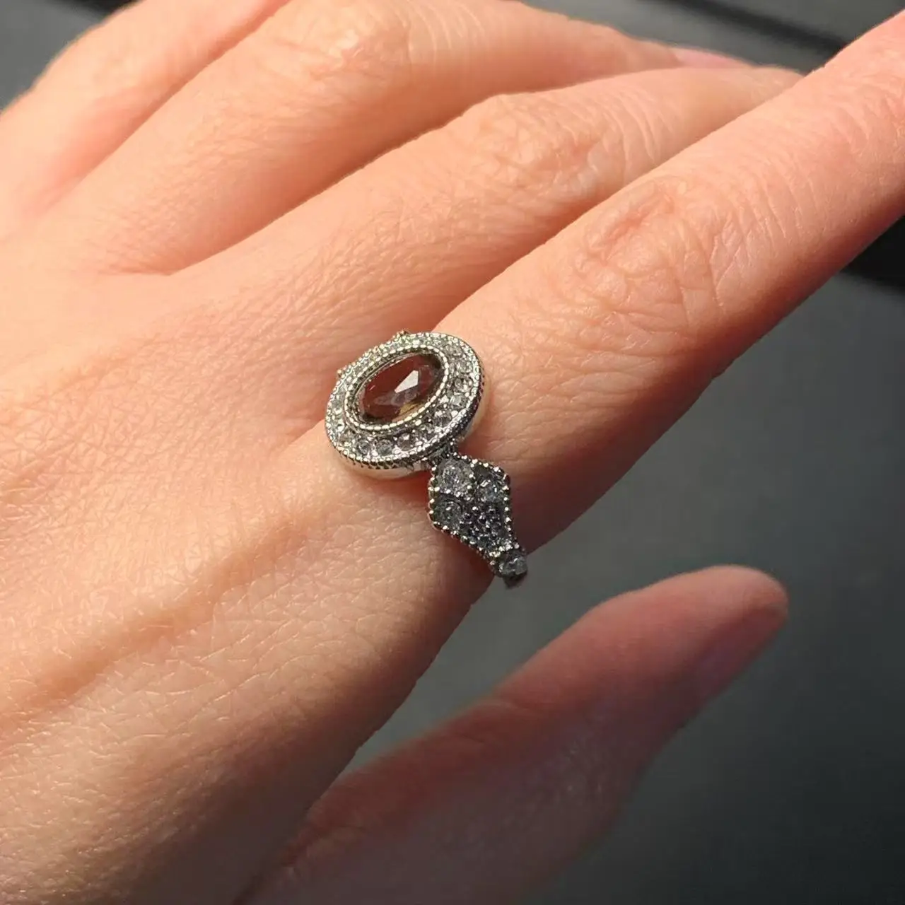 MM Natural Smoky Quartz Ring Adjustable Female Ring Jewelry for Women Gift Wholesale High Quality Vintage Fine view 4