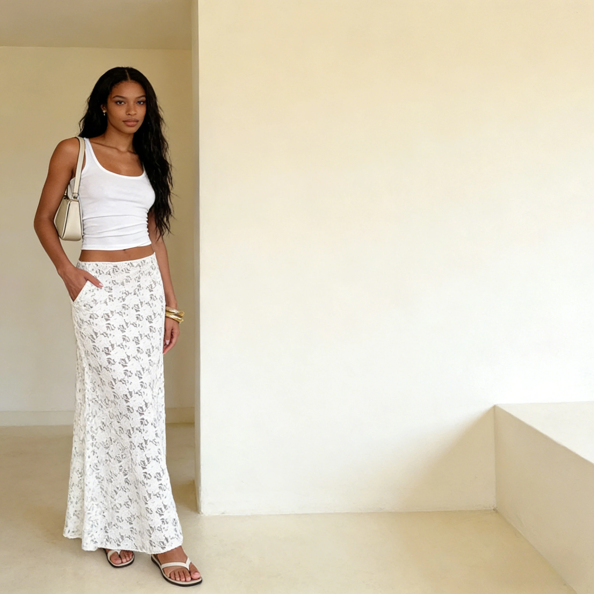 Floor Length Skirts Women Skirt A Line High Waist Slim Fit Hollow Out Floral Lace Solid Elegant Splice Y2k Streetwear Work 2026