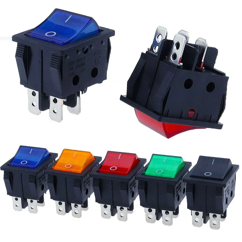 1 PCS,30A 250V AC High Current,ON/OFF,Special for Eelding Machine,KCD4,Sterling Silver Point,Rocker Power Button Switches