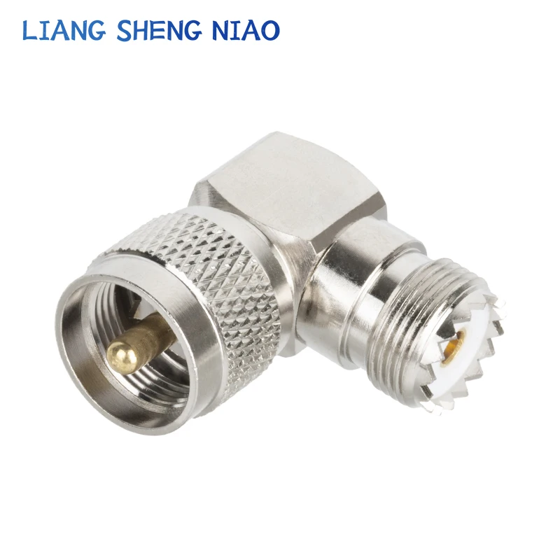 1pcs UHF SO239 PL259 TO UHF Connector UHF Male Jack To UHF bending Female Plug SL16 RF Coax Connector Straight Adapter 90 degree