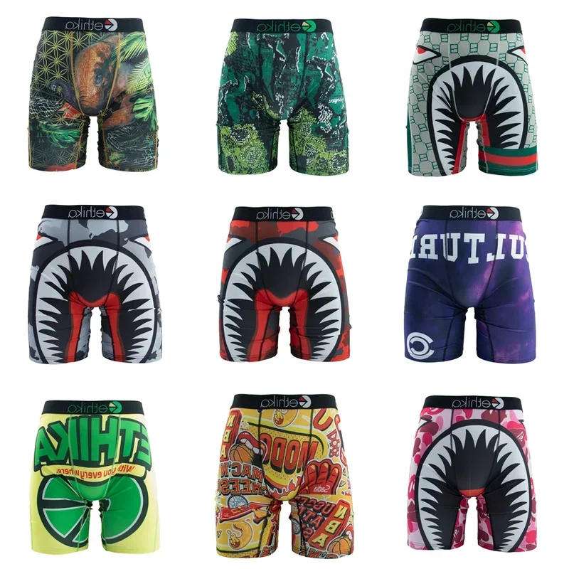 

ETHIKA 1 шт., нижнее белье, мужские сексуальные боксеры с принтом, дышащие мужские плавки, мужские трусы для плавания, мужские трусы, большие размеры S-3XL