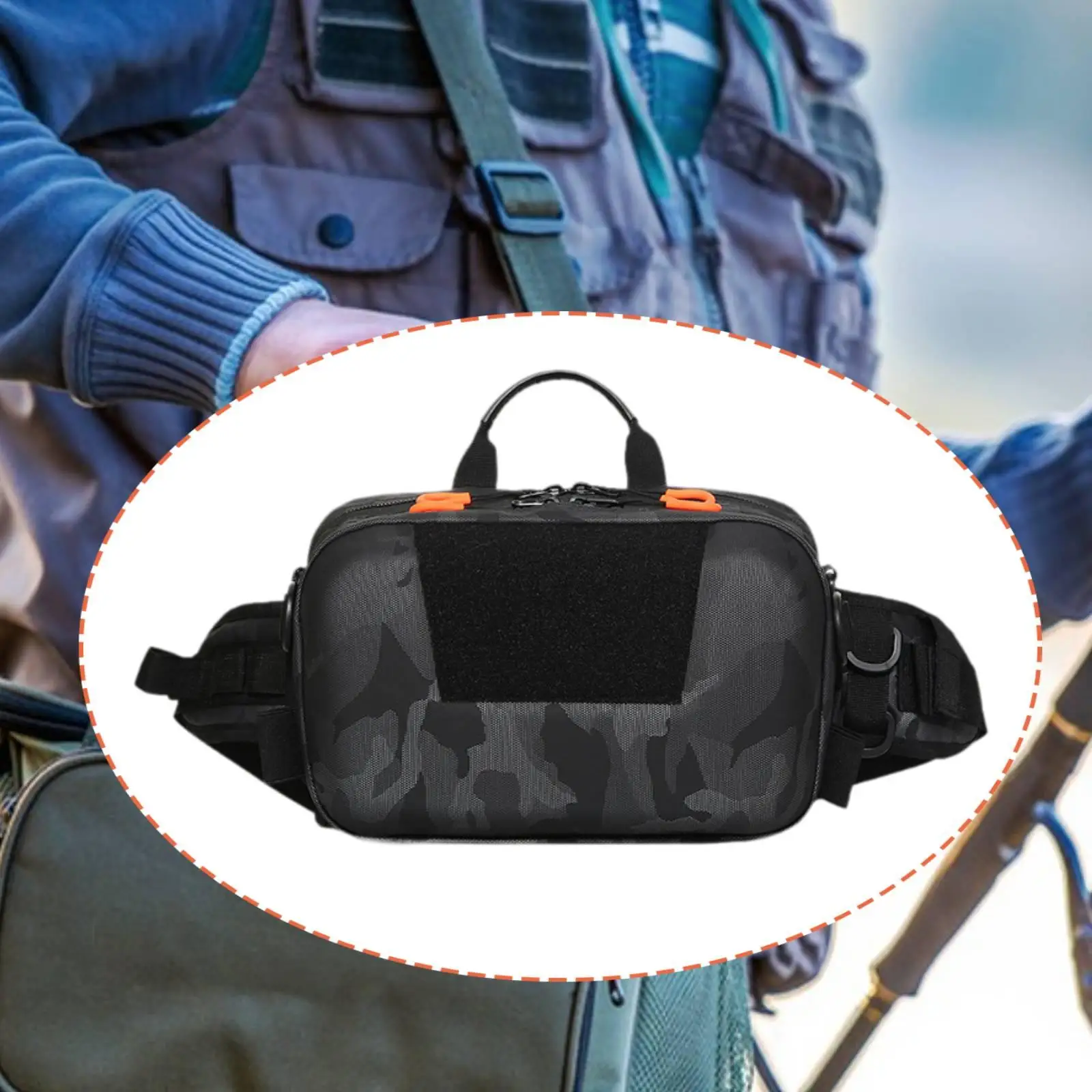 

Lure Bag Fishing Tackle Briefcase Box Storage Water Resistant Large Capacity Organizer Pouch for Saltwater Fishing