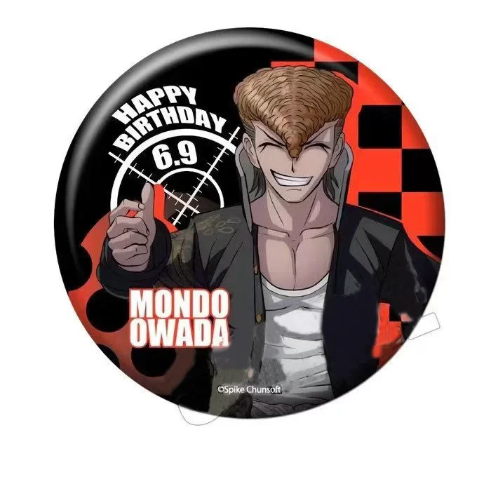 58mm Bright Film Cool Trendy Naegi Makoto Cartoon Character Badge Kirigiri Kyoko Customizable Multifunction Ornament