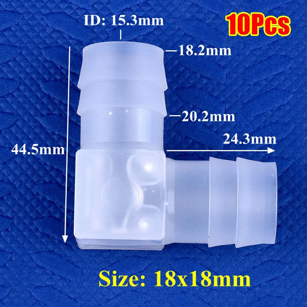 

10 шт. прочные полипропиленовые пластиковые коленчатые соединители 4-20 мм прозрачные фитинги для аквариумного бака 90 градусов пагода шланг аэратор воздушного насоса