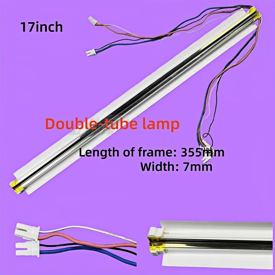 2pcs x Universal 17 inch CCFL Lamps for LCD Monitor with Frame Backlight Assembly Double lamps 354mm*7mm Free Shipping