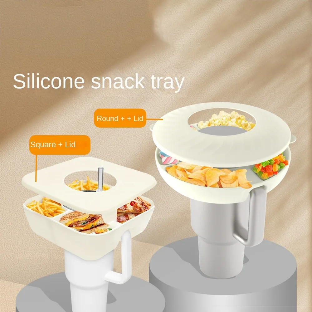 

Food Rack Snack Container Snack Cup Holder Snack Platters Reusable Popcorn Snack Bowl Tray Snack Fruit Plate Camping