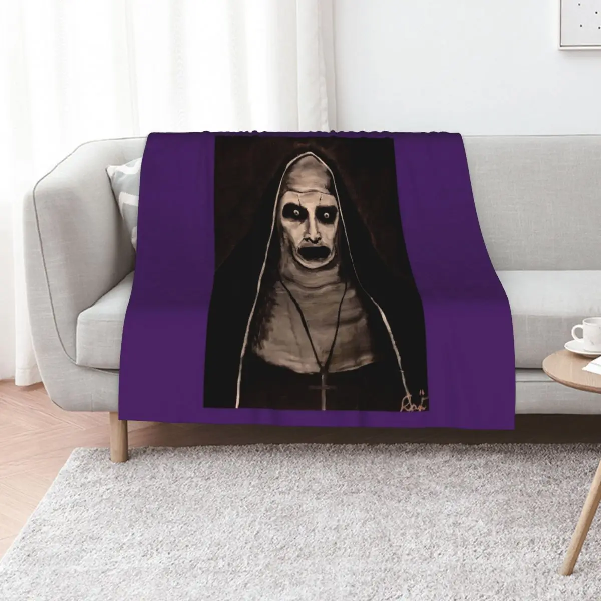 

Demonic Sister Valak Photographic Print Throw Blanket Ultra Soft Flannel Fleece Blanket for All Seasons