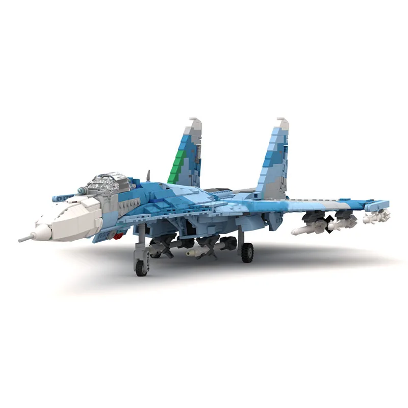 Novo produto requintado moc blocos de construção modelo militar air fighter Su-27 tecnologia modular brinquedo das crianças presente montagem diy