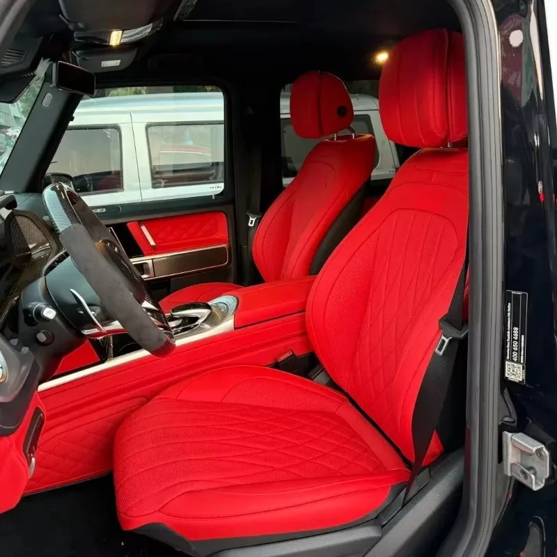 G Wagon Full Set Leather Seat Cover High-end Customization Colors Patterns for Mercedes Benz G350 G500 G63 W463 W464 W465