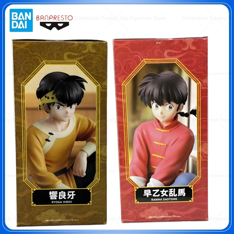 En Stock, Figura de Acción Original de PVC de Bandai Banpresto Anime Ranma 1/2 Hibiki Ryoga Saotome Ranma, Modelo de Juguete Coleccionable, Regalos DT