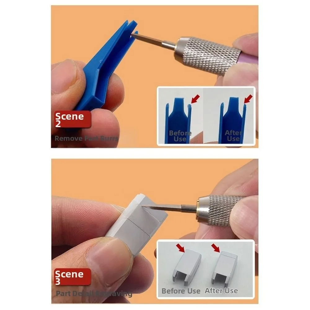 Steel Triangular Scribing Cutter Ergonomic Rubber Grip Curved Edge Engraving Cutter Edge Retention