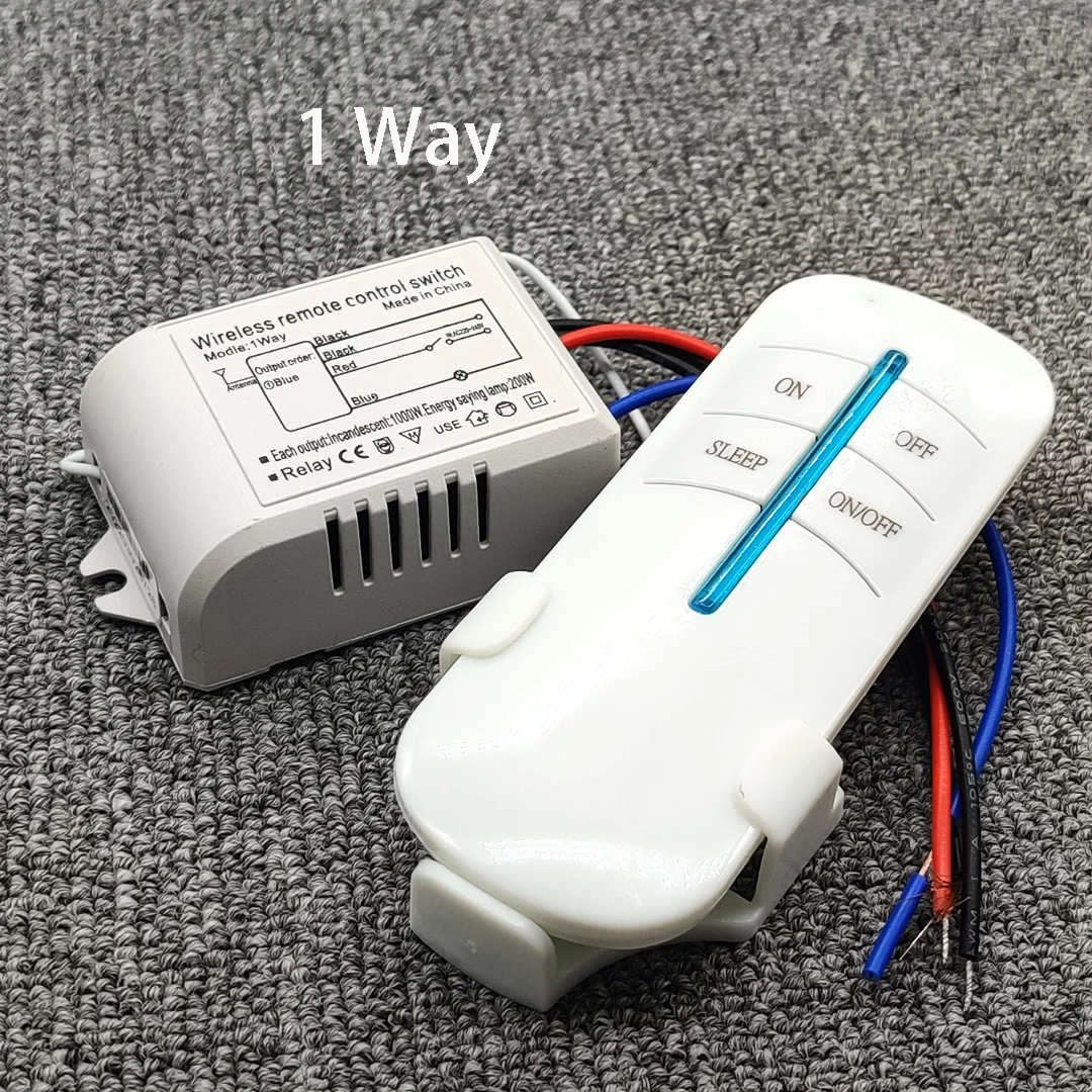 220V 1/2/3/4 Way ON/OFF wireless digital remote control manual remote control switch wireless control switch with Bracket