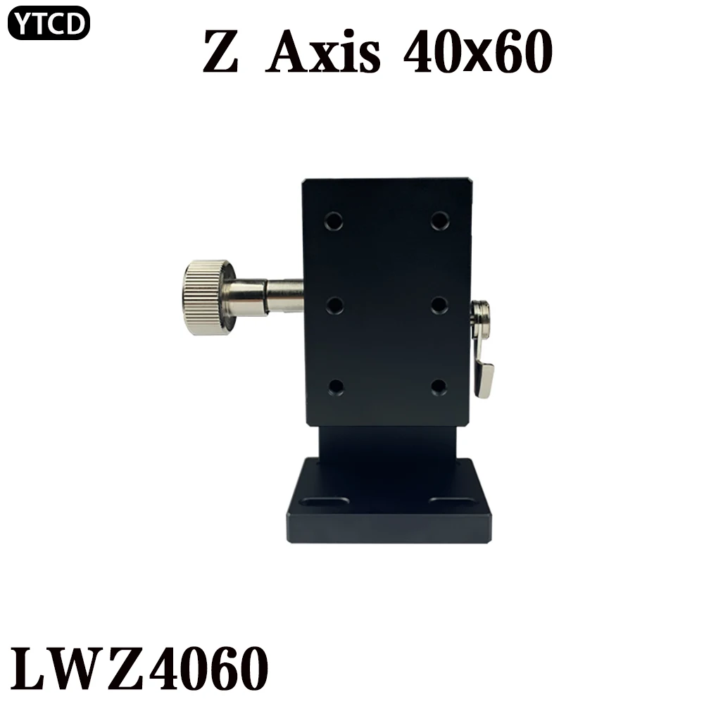 

Z Axis LWZ4060 40*60MM Dovetail Groove Sliding Table Manual Platform Rack and Pinion Drive High Precision Knob Fine-Tuning Slide