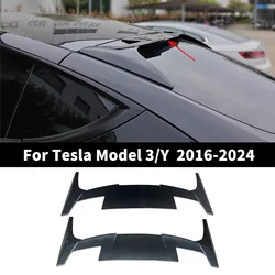 Tesla Model 3 Model Y 2016-2024 수정을위한 후면 지붕 에어 댐 디플렉터 트렁크 스포일러 윙 부츠 립 튜닝