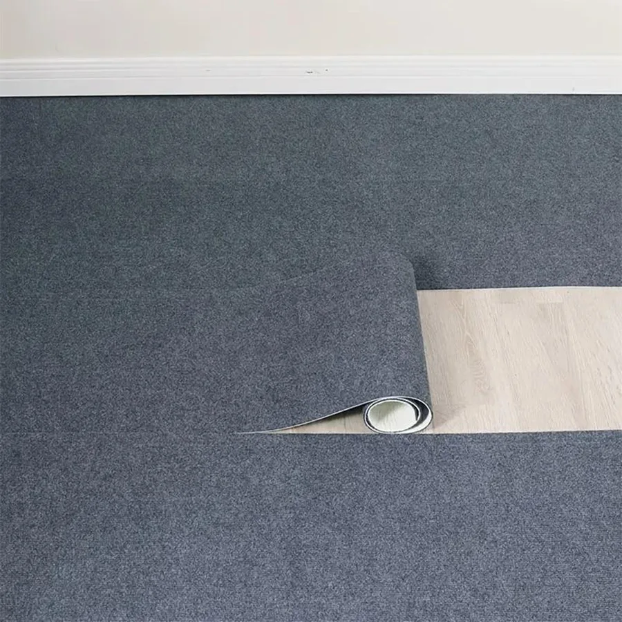 Heavy Duty Self-Adhesive Rug - Waterproof Non-Slip Carpet Tiles for Indoor Floor, 30x30cm Home Office Mat, No Trace Removable