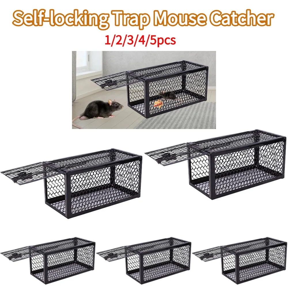 Household Metal Mousetrap Self-locking Mousetrap Safe Firm Iron Net Household Mouse Catcher Indoor Outdoor Rat Trap Rat Cage